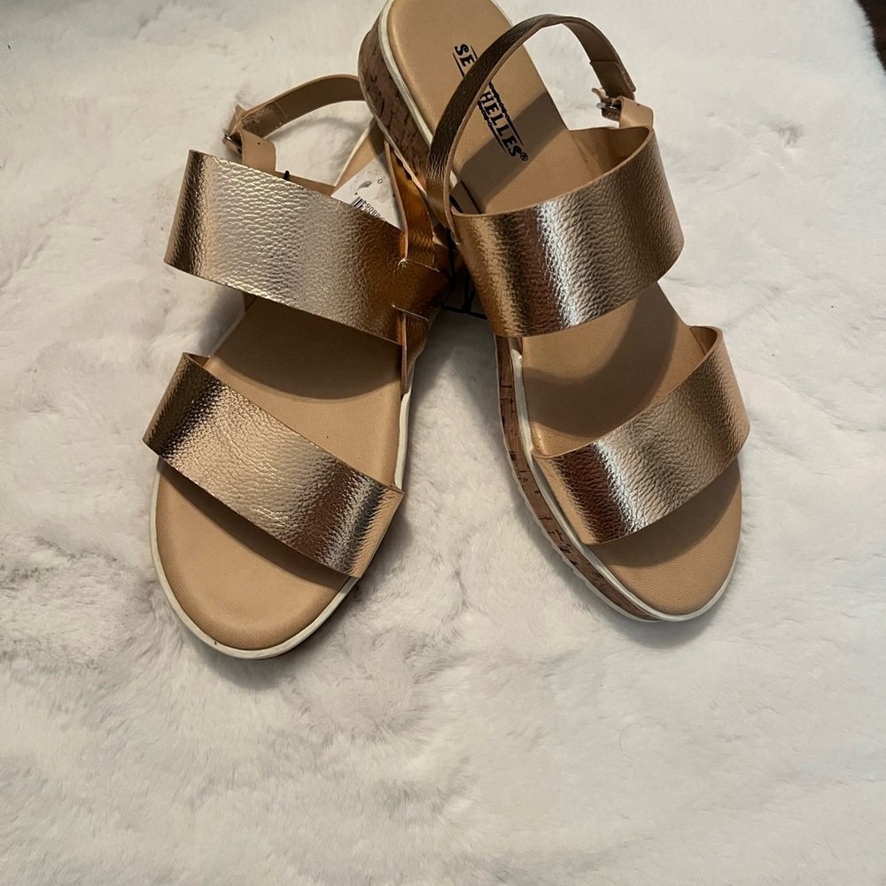 Seychelles Rose Gold Sling backs